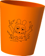 Zahnputzbecher "Die Maus"- Orange HYDROPHIL