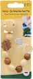 Schnullerkette aus Holz mit Silikonring, Kleeblatt, dunkel Grünspecht