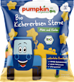 Kindersnack Kichererbsen Sterne mit Mais & Kürbis, ab dem 12. Monat pumpkin organics