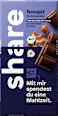 Schokolade, Nougat Edelbitter mit Nougatfüllung, vegan share