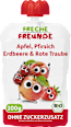 Quetschie Apfel, Pfirsich, Erdbeere & rote Traube, ab 6 Monaten Freche Freunde