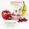 Kindersnack Smoothie-Chips Banane, Apfel, Erdbeere mit Joghurt Freche Freunde