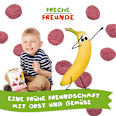 Kindersnack Smoothie-Chips Banane, Apfel, Erdbeere mit Joghurt Freche Freunde