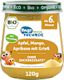 Frucht & Getreide Apfel, Mango, Aprikose mit Grieß ab dem 6.Monat  Freche Freunde