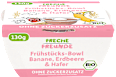Bio Frühstücksbowl mit Banane, Erdbeere und Hafer Freche Freunde