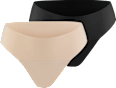 Periodenslip Set Everyday Seamless schwarz/beige, Gr. 50-52 ooia