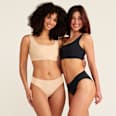 Periodenslip Set Everyday Seamless schwarz/beige, Gr. 50-52 ooia