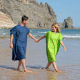 Badetuch Poncho marineblau aus Mikrofaser Gr. M FIT-FLIP