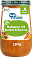 Menü Makkaroni mit Tomate & Karotte ab dem 8. Monat Freche Freunde