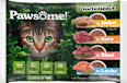 Nassfutter Katze mit Huhn, Ente, Rind & Lachs in Soße, Multipack (4x85 g) Pawsome