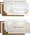Grußkarten-Set mit Weihnachtsmotiven in gold  CACTUS