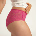Periodenunterwäsche Hipser Allover Lace Hot Pink, Gr. 50-52 ooia