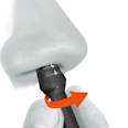 Gesichtshaarentferner, Nasierer anthrazit (8 cm) SilkslidePro