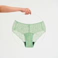 Periodenunterwäsche Hipser Allover Lace Bright Sage, Gr. 32-34 ooia