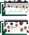 Grußkarten-Set mit Weihnachtsmotiven in grün CACTUS
