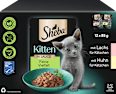 Nassfutter Katze Kitten mit Lachs & Huhn, feine Vielfalt in Sauce, Junior Multipack (12x85 g) Sheba