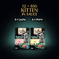 Nassfutter Katze Kitten mit Lachs & Huhn, feine Vielfalt in Sauce, Junior Multipack (12x85 g) Sheba