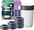 Windeleimer Twist & Click Sangenic, inklusive 6x Nachfüllpacks, weiß Tommee Tippee