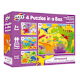 Set 4 puzzle-uri cu dinozauri galt