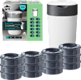 Windeleimer Twist & Click inkl. 12 Nachfüllkassetten, weiß Tommee Tippee