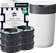 Windeleimer Twist & Click Sangenic, inklusive 6x Nachfüllpacks, weiß Tommee Tippee