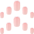 Künstliche Nägel Salon French Medium Square Elegant Touch