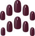 Künstliche Nägel Black Cherry Oval Elegant Touch