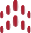 Künstliche Nägel Acrylic Poppy Pomegranate Elegant Touch