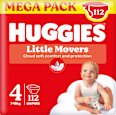 Pannolini Little Movers Mega Pack taglia 4 (7-18 kg) Huggies