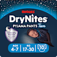 Pieluchomajtki na noc dla chłopców 4-7 lat HUGGIES DryNites