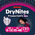 Pieluchomajtki na noc dla dziewczynek 8-13 lat  DryNites