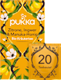 Kräutertee Zitrone, Ingwer & Manuka-Honig, beseelende Wärme (20 Beutel) pukka