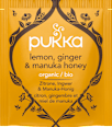Kräutertee Zitrone, Ingwer & Manuka-Honig, beseelende Wärme (20 Beutel) pukka