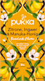 Kräutertee Zitrone, Ingwer & Manuka-Honig, beseelende Wärme (20 Beutel) pukka