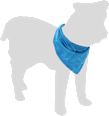 Halstuch Hund, Kühlbandana "Fresk Inou", blau Flamingo