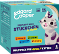 Nassfutter Katze mit Huhn, Lachs, Lamm & Truthahn in Soße, Multipack (8x85 g) Edgard & Cooper