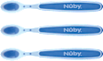 Babylöffel Soft Sensitive Flex für Brei, blau Nûby
