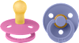 Colour dudlík z přírodního kaučuku Bubblegum/Peri, 0-6 měsíců BIBS