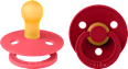 Colour dudlík z přírodního kaučuku Coral/Ruby, 6-18 měsíců BIBS