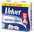 Ręcznik papierowy Extra Long (2 warstwy, 2x100 listków) Velvet