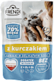 Mokra karma dla kota, kawałki w sosie z kurczakiem, saszetka FRENDI