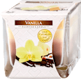 Vanilla - trobojna sveća u kvadratnom staklu AURA Candles