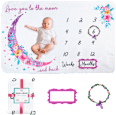 Păturică aniversară lună roz babysnugg