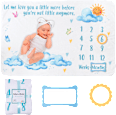 Păturică aniversară cu norișori babysnugg