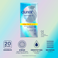 Óvszer Invisible Regular Fit Normal, nagy kiszerelés Durex