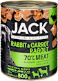 Teljes értékű állateledel, nyúl-répa ragu, felnőtt kutyáknak JACK
