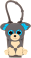 Kézfertőtlenítő tok 3D szürke kutyus Pocketpop