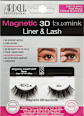 Künstliche Wimpern 854 Magnetic 3D Fauxmink (1 Paar) + Eyeliner Liquid Magnetic Black ARDELL