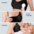 Abpump- und Still-BH Gr. L, 3-in-1, schwarz Medela