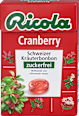 Schweizer Kräuterbonbon Cranberry zuckerfrei Ricola
